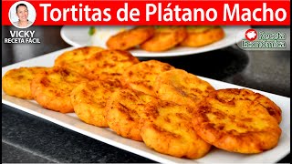 TORTITAS DE PLATANO MACHO  Vicky Receta Facil [upl. by Cordova941]