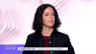 Manon Aubry LFI apporte son soutien aux étudiants propalestiniens qui bloquent Sciences Po [upl. by Airdnaxela]