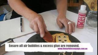 How to decoupage a placemat [upl. by Martineau]