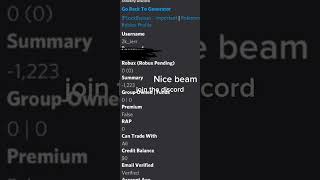 roblox beaming beamingmethods discord robloxbeaming [upl. by Eetnwahs]