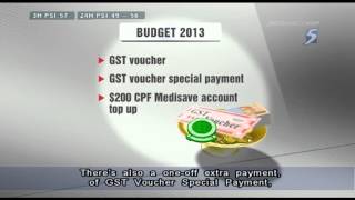 Singaporeans to receive letters next month on benefits from Budget 2013  28Jun2013 [upl. by Willis723]