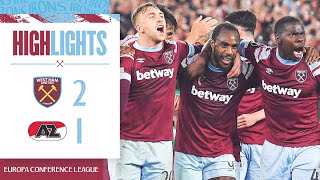 West Ham 21 AZ Alkmaar  First Leg Advantage Secured  Europa Conference League Highlights [upl. by Jeremiah]