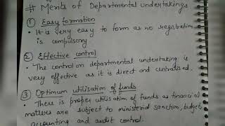 Departmental undertakingsfeaturesmeritsdemeritswith notes class 11 business studies [upl. by Nylinej]