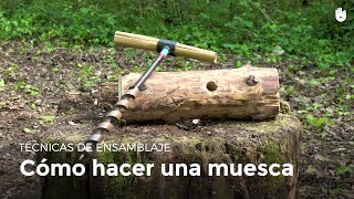 Cómo hacer una muesca  Construye en la naturaleza como un Boy Scout [upl. by Bahner]