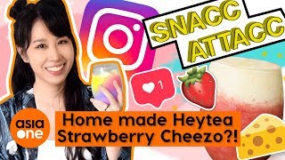 Snacc Attacc I try making Heytea’s Very Strawberry Cheezo and other Instaworthy drinks at home [upl. by Colp]