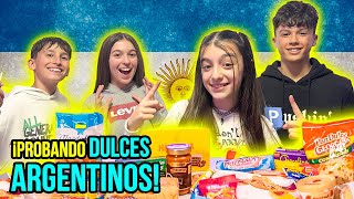 REACCIONAMOS PROBANDO DULCES ARGENTINOS NOS SORPRENDEN [upl. by Odab]