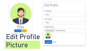 Update Profile Image Using PHP amp MySQL  Edit Profile Picture Using Database [upl. by Ilrebmik]