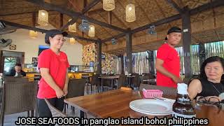 the JOSE SEAFOODS restaurant at panglao island in bohol philippines [upl. by Guod454]