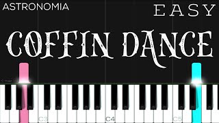 Coffin Dance Meme Song Astronomia  EASY Piano Tutorial [upl. by Johnathan]