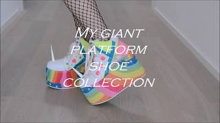 My giant Platfrom Shoe Collection Demonia YRU Yosuke USA [upl. by Sukhum]