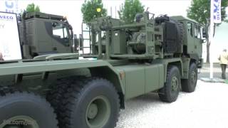 The debut of the new Iveco Defence Vehicles M125070T WM8x8 Heavy Equipment Transpo [upl. by Abita]