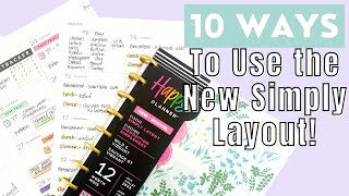 10 Ways to Use the New Simply Layout From the Happy Planner  Walmart Exclusive Planner [upl. by Ahsiemaj737]