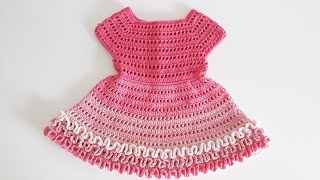 Crochet 18 How to crochet simple summer dress [upl. by Nawd]