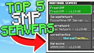 Top 5 Survival SMP Servers For MCPE 119  Minecraft Bedrock Edition [upl. by Sidoeht]