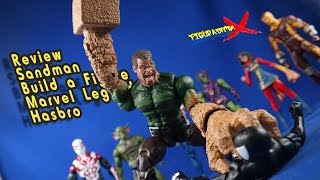 Review Sandman BAF Build a Figure Marvel Legends Spider Man Series Hasbro Revision Español [upl. by Htebirol]