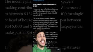 The IRS Unvieled the Roth IRA Limits for 2025😱 stockmarket stocks investing economy finance [upl. by Ruford]