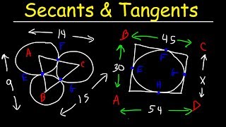 Tangent Lines amp Secant Lines of Circles Walk Around Problem  Geometry [upl. by Wicks]