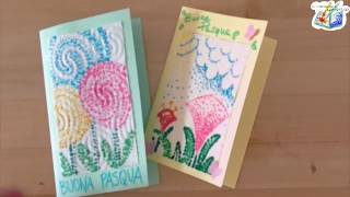 Tutorial per bambini biglietti di Pasqua puntinisti [upl. by Ecarret924]