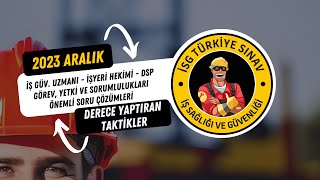 İş Güv Uzmanı İşyeri Hekimi  DSP görev yetki ve sorumlulukları ÖNEMLİ SORULAR M Nurullah Acar [upl. by Olva]