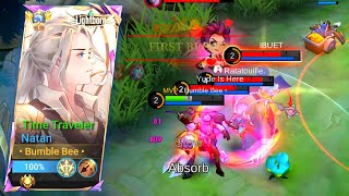 NATAN DI LOCK SAMPE MATI 6× NEVER SURENDER BUILD DAN EMBLEM NATAN TERSAKIT TERBARUmobilelegendsfyp [upl. by Nolyak]