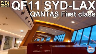 4K QF11 Flight Tour  auus SYDNEY to LOS ANGELES A380 First Class [upl. by Tisdale]