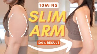 10min Slim Arm Workout 🔥 Burn Flabby Arm Fat  All Seated amp No Equipment 100 Worked [upl. by Assille]