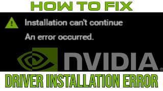 How to solve NVidia driver installation error [upl. by Urian]