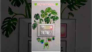 Wall painting  Switchboard painting idea painting trending shorts diy art [upl. by Nomit]