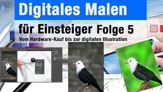 Tutorial Vogel malen mit Photoshop  Digitales Malen für Einsteiger Folge 5 [upl. by Reseta]