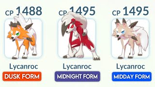 using ALL DIFFERENT FORMS of LYCANROC in POKEMON GO [upl. by Afnin]