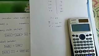 Calculating Standard deviation with given frequency using calculator [upl. by Nitfa]