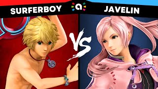 Surferboy Shulk vs Javelin Robin  Super Smash Bros Ultimate Amiibo Fights [upl. by Wennerholn]