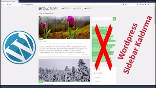 Wordpress Sidebar Kaldırma Nasıl Yapılır [upl. by Tamah351]