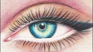 how to draw an eye drawing  realistic eye painting step by step 👀 [upl. by Malachi]