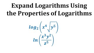 Ex 1 Expand Logarithmic Expressions [upl. by Simsar]