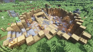 Minecraft How to Build a Mining Base Mine Entrance [upl. by Ecirtaed732]