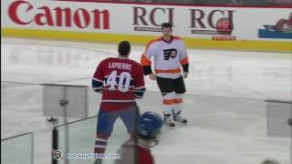 Darroll Powe vs Maxim Lapierre Nov 16 2010 [upl. by Drucy]