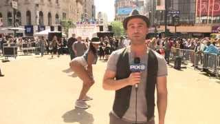 Over 350 twerkers set twerking world record in NYC [upl. by Nwahsyar409]