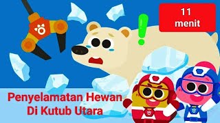 Kartun Lucu  Cocobi  Penyelamatan Hewan Di Kutub Utara  menyelamatkan Beruang Kutub  Pinguin 🐧 [upl. by Htirehc]