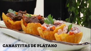 COPAS Canasta de plátano  Canapés de plátano [upl. by Neerod281]