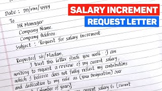 Salary Increment Request Letter Format  Salary Hike Application Format [upl. by Sheffie]