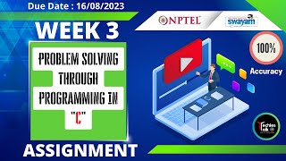 NPTEL Problem Solving Through Programming In C Week3 Quiz Assignment Solution  July 2023 nptel [upl. by Stricklan796]