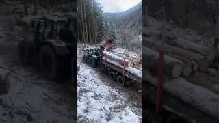 Holztransport extrem in Südtirol mit Valtra n174 [upl. by Lerrud265]