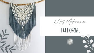 DIY Makramee Wandbehang für Fortgeschrittene  2farbiges modernes BohoDesign Tutorial [upl. by German]