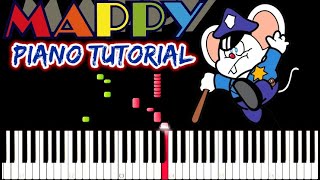 Mappy Theme  Piano Tutorial [upl. by Comfort]