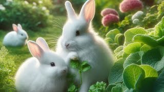 RABBITS PLAYING IN THE GARDEN [upl. by Deevan]