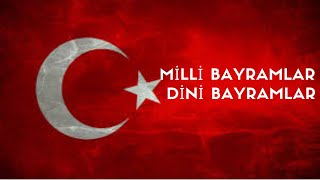 MİLLİ BAYRAMLAR VE DİNİ BAYRAMLARHAYAT BİLGİSİ [upl. by Elrae]