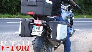 BMW R 1200 GS Akrapovic vs stock exhaust sound [upl. by Rechaba]