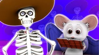 dem huesos  esquelético de danza  Dem Bones  Super Kids Network Español  Canciones para Niños [upl. by Ahcsim]