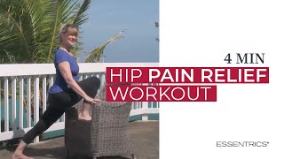 4 MIN Hip Pain Relief Workout  Essentrics [upl. by Ddat]